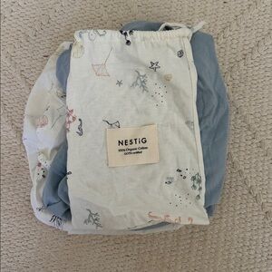 Nestig Organic Mini Sheet with Sea Creatures